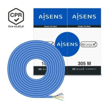 Bobina de Cable RJ45 UTP AWG24 LSZH CPR Dca Aisens A135-0663 Cat.6/ 305m/ Azul Bobina de Cable RJ45 UTP AWG24 LSZH CPR Dca Aisens A135-0663 Cat.6/ 305m/ Azul