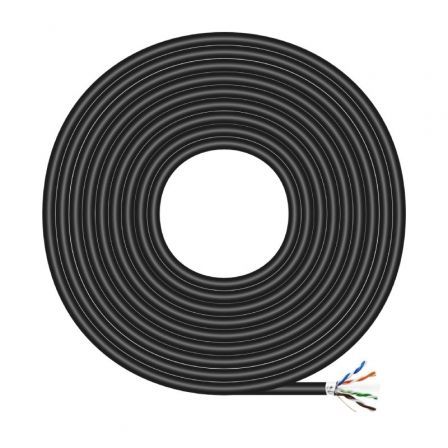 Bobina de Cable RJ45 para Exteriores FTP AWG24 Aisens A135-0673 Cat.6/ 100m/ Impermeable/ Negro Bobina de Cable RJ45 para Exteriores FTP AWG24 Aisens A135-0673 Cat.6/ 100m/ Impermeable/ Negro