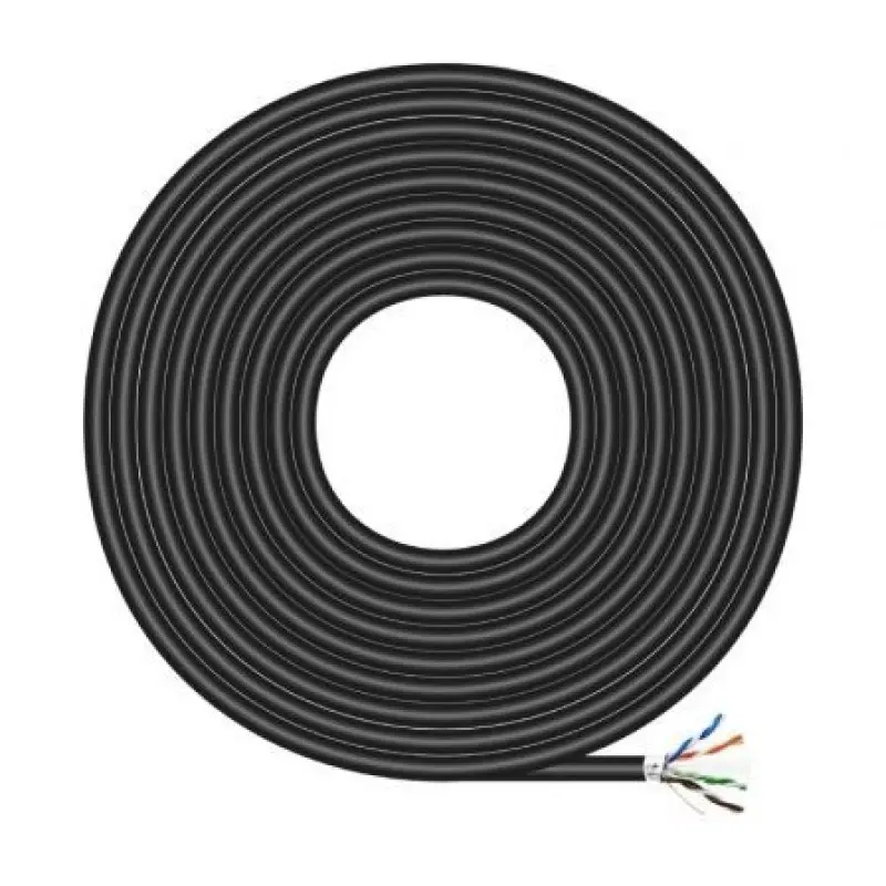 Bobina de Cable RJ45 para Exteriores FTP AWG24 Aisens A135-0673 Cat.6/ 100m/ Impermeable/ Negro Bobina de Cable RJ45 para Exteriores FTP AWG24 Aisens A135-0673 Cat.6/ 100m/ Impermeable/ Negro