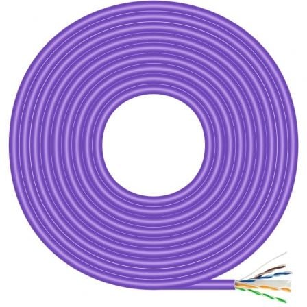 Bobina de Cable RJ45 AWG23 UTP Aisens A135-0747 Cat.6/ LSZH/ 100m/ Violeta Bobina de Cable RJ45 AWG23 UTP Aisens A135-0747 Cat.6/ LSZH/ 100m/ Violeta