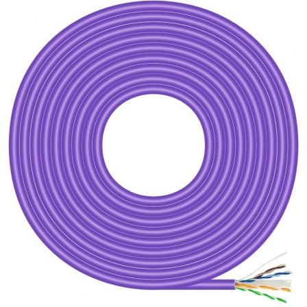 Bobina de Cable RJ45 AWG23 UTP Aisens A135-0749 Cat.6/ LSZH/ 500m/ Violeta Bobina de Cable RJ45 AWG23 UTP Aisens A135-0749 Cat.6/ LSZH/ 500m/ Violeta