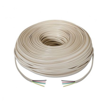 Bobina de Cable de Teléfono Aisens A143-0321 4C/ 100m/ Beige Bobina de Cable de Teléfono Aisens A143-0321 4C/ 100m/ Beige
