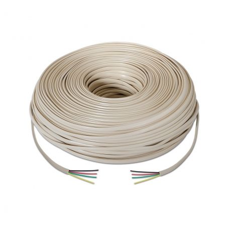 Bobina de Cable de Teléfono Aisens A143-0321 4C/ 100m/ Beige Bobina de Cable de Teléfono Aisens A143-0321 4C/ 100m/ Beige