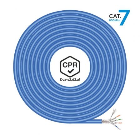Bobina de Cable RJ45 SFTP AWG23 LSZH CPR Dca Aisens A146-0664 Cat.7/ 100m/ Azul Bobina de Cable RJ45 SFTP AWG23 LSZH CPR Dca Aisens A146-0664 Cat.7/ 100m/ Azul