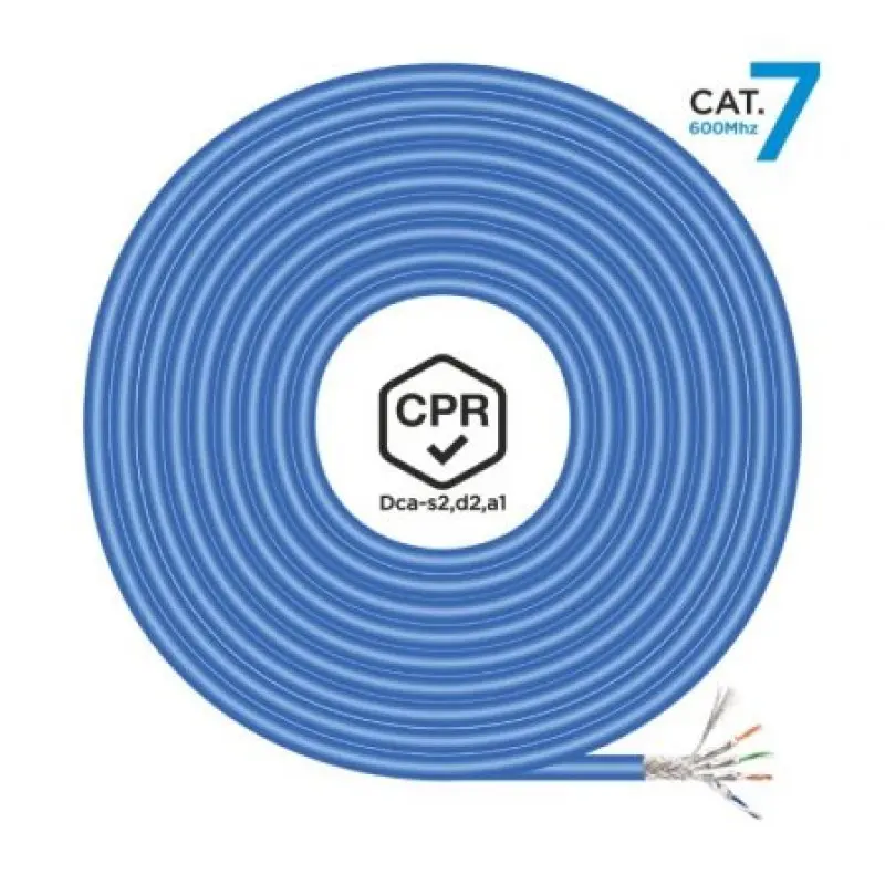 Bobina de Cable RJ45 SFTP AWG23 LSZH CPR Dca Aisens A146-0664 Cat.7/ 100m/ Azul Bobina de Cable RJ45 SFTP AWG23 LSZH CPR Dca Aisens A146-0664 Cat.7/ 100m/ Azul