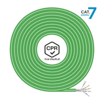 Bobina de Cable RJ45 SFTP AWG23 LSZH CPR Cca Aisens A146-0667 Cat.7/ 305m/ Verde Bobina de Cable RJ45 SFTP AWG23 LSZH CPR Cca Aisens A146-0667 Cat.7/ 305m/ Verde