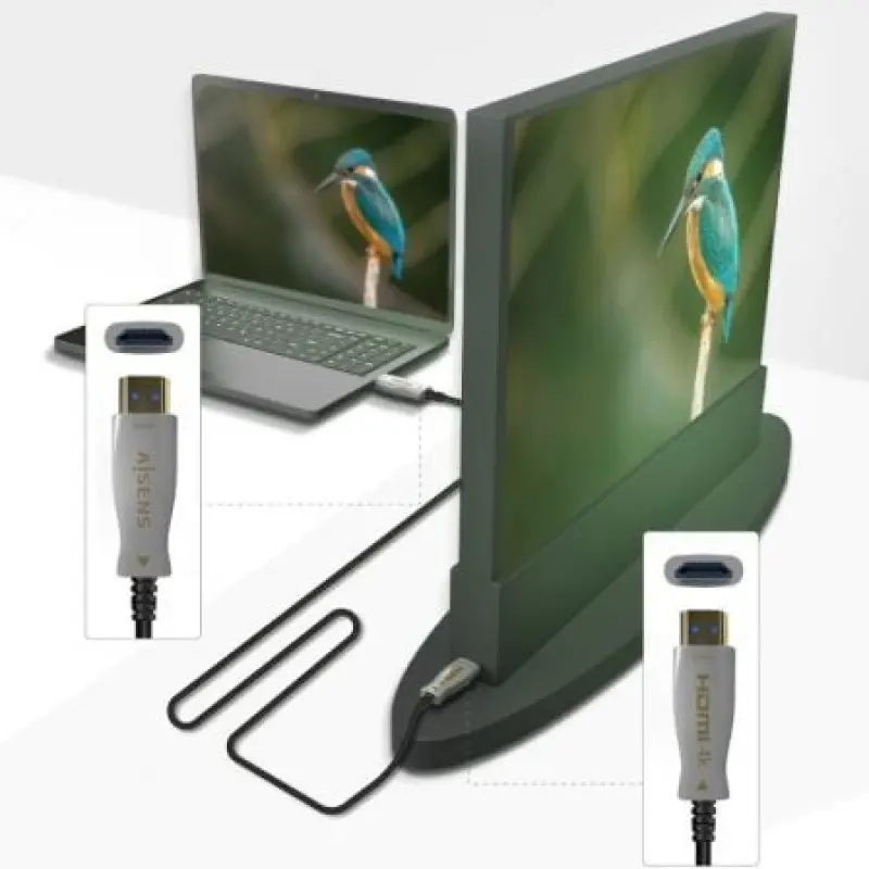 Cable HDMI 2.0 AOC 4K Aisens A148-0700/ HDMI Macho - HDMI Macho/ 150m/ Negro Cable HDMI 2.0 AOC 4K Aisens A148-0700/ HDMI Macho - HDMI Macho/ 150m/ Negro