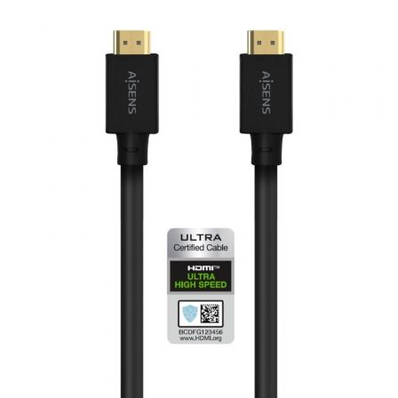 Cable HDMI 2.1 8K Aisens A150-0680/ HDMI Macho - HDMI Macho/ 5m/ Certificado/ Negro Cable HDMI 2.1 8K Aisens A150-0680/ HDMI Macho - HDMI Macho/ 5m/ Certificado/ Negro