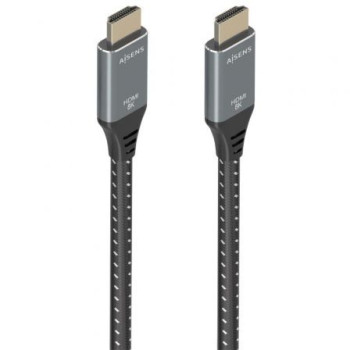 Cable HDMI 2.1 8K Aisens A150-0876/ HDMI Macho - HDMI Macho/ 5m/ Gris y Negro
