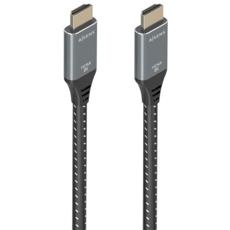 Cable HDMI 2.1 8K Aisens A150-0876/ HDMI Macho - HDMI Macho/ 5m/ Gris y Negro Cable HDMI 2.1 8K Aisens A150-0876/ HDMI Macho - HDMI Macho/ 5m/ Gris y Negro