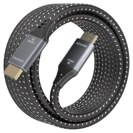 Cable HDMI 2.1 8K Aisens A150-0876/ HDMI Macho - HDMI Macho/ 5m/ Gris y Negro Cable HDMI 2.1 8K Aisens A150-0876/ HDMI Macho - HDMI Macho/ 5m/ Gris y Negro