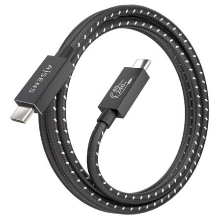 Cable USB 4.0 Tipo-C Aisens A156-0868/ USB Tipo-C Macho - USB Tipo-C Macho/ Hasta 240W/ 40Gbps/ 1.5m/ Gris Cable USB 4.0 Tipo-C Aisens A156-0868/ USB Tipo-C Macho - USB Tipo-C Macho/ Hasta 240W/ 40Gbps/ 1.5m/ Gris