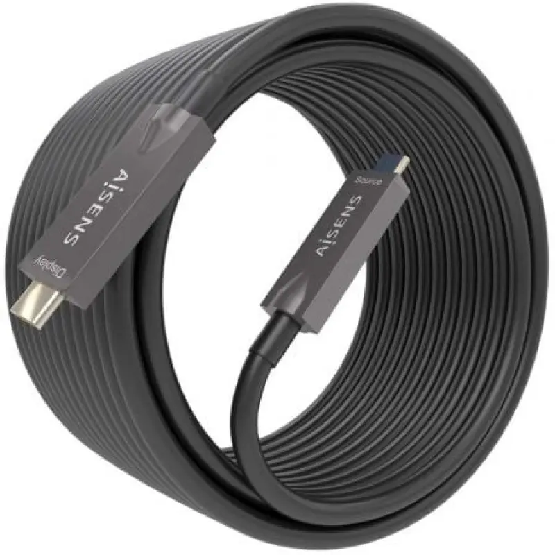 Cable USB 3.1 Tipo-C Aisens A157-0882/ USB Tipo-C Macho - USB Tipo-C Macho/ Hasta 60W/ 10Gbps/ 10m/ Negro Cable USB 3.1 Tipo-C Aisens A157-0882/ USB Tipo-C Macho - USB Tipo-C Macho/ Hasta 60W/ 10Gbps/ 10m/ Negro