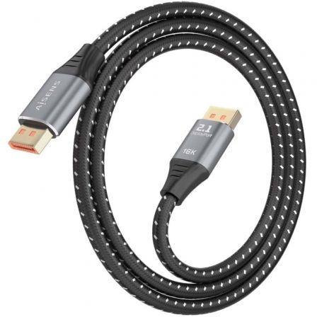 Cable DisplayPort 2.1 16K Aisens A158-0901/ DisplayPort Macho - DisplayPort Macho/ 80Gbps/ 1m/ Negro Cable DisplayPort 2.1 16K Aisens A158-0901/ DisplayPort Macho - DisplayPort Macho/ 80Gbps/ 1m/ Negro