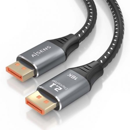 Cable DisplayPort 2.1 16K Aisens A158-0903/ DisplayPort Macho - DisplayPort Macho/ 80Gbps/ 2m/ Negro Cable DisplayPort 2.1 16K Aisens A158-0903/ DisplayPort Macho - DisplayPort Macho/ 80Gbps/ 2m/ Negro