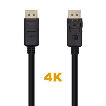 Cable DisplayPort 1.2 4K Aisens A124-0455/ DisplayPort Macho - DisplayPort Macho/ 1m/ Negro Cable DisplayPort 1.2 4K Aisens A124-0455/ DisplayPort Macho - DisplayPort Macho/ 1m/ Negro