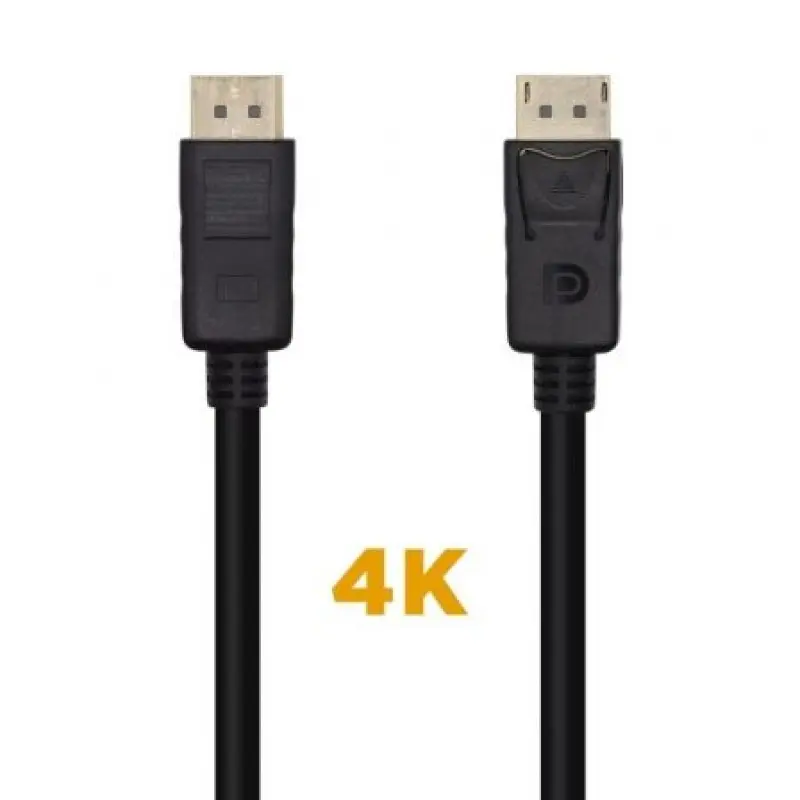 Cable DisplayPort 1.2 4K Aisens A124-0455/ DisplayPort Macho - DisplayPort Macho/ 1m/ Negro Cable DisplayPort 1.2 4K Aisens A124-0455/ DisplayPort Macho - DisplayPort Macho/ 1m/ Negro
