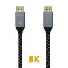 Cable DisplayPort 1.4 8K Aisens A149-0438/ DisplayPort Macho - DisplayPort Macho/ 3m/ Negro Gris