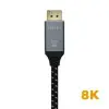 Cable DisplayPort 1.4 8K Aisens A149-0438/ DisplayPort Macho - DisplayPort Macho/ 3m/ Negro Gris