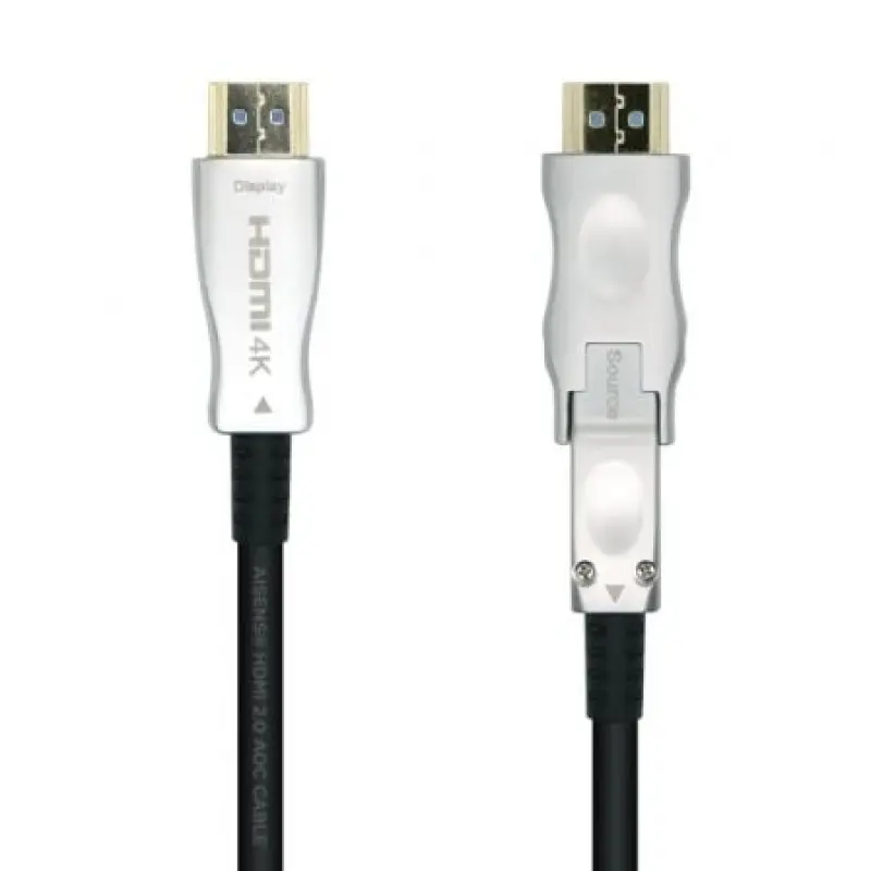 Cable HDMI 2.0 AOC 4K Desmontable Aisens A148-0510/ HDMI Macho / D Macho - HDMI Macho/ 15m/ Negro Cable HDMI 2.0 AOC 4K Desmontable Aisens A148-0510/ HDMI Macho / D Macho - HDMI Macho/ 15m/ Negro