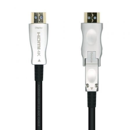 Cable HDMI 2.0 AOC 4K Desmontable Aisens A148-0513/ HDMI Macho / D Macho - HDMI Macho/ 40m/ Negro Cable HDMI 2.0 AOC 4K Desmontable Aisens A148-0513/ HDMI Macho / D Macho - HDMI Macho/ 40m/ Negro
