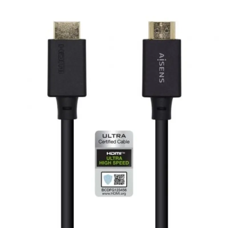 Cable HDMI 2.1 8K Aisens A150-0423/ HDMI Macho - HDMI Macho/ 2m/ Certificado/ Negro Cable HDMI 2.1 8K Aisens A150-0423/ HDMI Macho - HDMI Macho/ 2m/ Certificado/ Negro