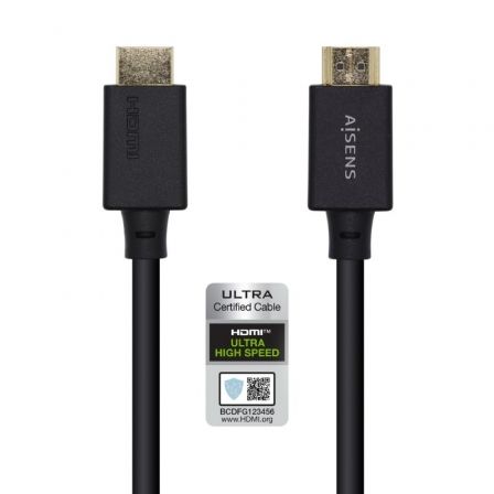 Cable HDMI 2.1 8K Aisens A150-0424/ HDMI Macho - HDMI Macho/ 3m/ Certificado/ Negro Cable HDMI 2.1 8K Aisens A150-0424/ HDMI Macho - HDMI Macho/ 3m/ Certificado/ Negro
