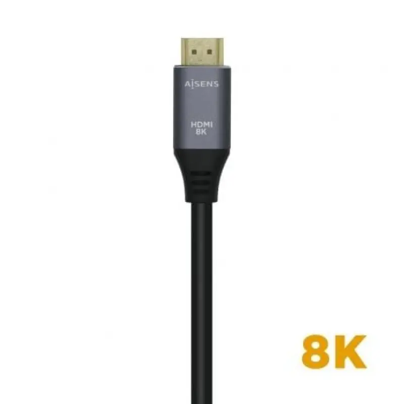 Cable HDMI 2.1 8K Aisens A150-0426/ HDMI Macho - HDMI Macho/ 1m/ Gris Negro Cable HDMI 2.1 8K Aisens A150-0426/ HDMI Macho - HDMI Macho/ 1m/ Gris Negro
