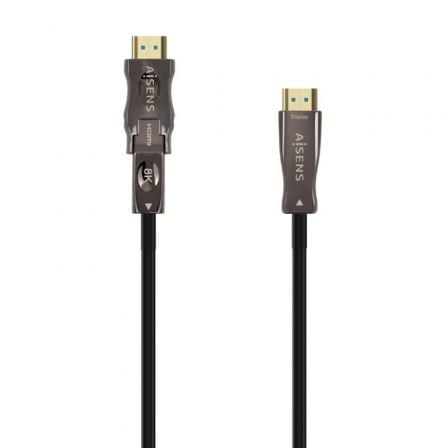 Cable HDMI 2.1 AOC 8K Desmontable Aisens A153-0646/ HDMI Macho / D Macho - HDMI Macho/ 30m/ Negro Cable HDMI 2.1 AOC 8K Desmontable Aisens A153-0646/ HDMI Macho / D Macho - HDMI Macho/ 30m/ Negro