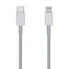 Cable USB 2.0 Tipo-C Lightning Aisens A102-0442/ Lightning Macho - USB Tipo-C Macho/ 1m/ Blanco