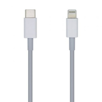 Cable USB 2.0 Tipo-C Lightning Aisens A102-0442/ Lightning Macho - USB Tipo-C Macho/ 1m/ Blanco