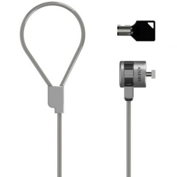 Cable de Seguridad para Portátiles Aisens ASLK-D40K02-SL/ 1.5m Cable de Seguridad para Portátiles Aisens ASLK-D40K02-SL/ 1.5m