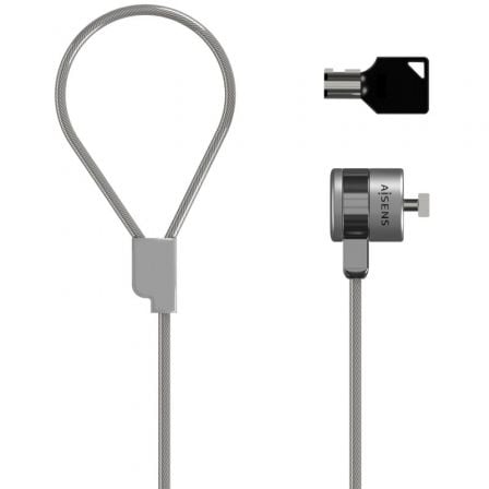 Cable de Seguridad para Portátiles Aisens ASLK-D40K02-SL/ 1.5m Cable de Seguridad para Portátiles Aisens ASLK-D40K02-SL/ 1.5m