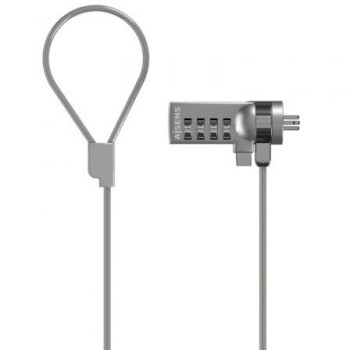 Cable de Seguridad para Portátiles Aisens ASLK-D40N01-SL/ 1.5m Cable de Seguridad para Portátiles Aisens ASLK-D40N01-SL/ 1.5m