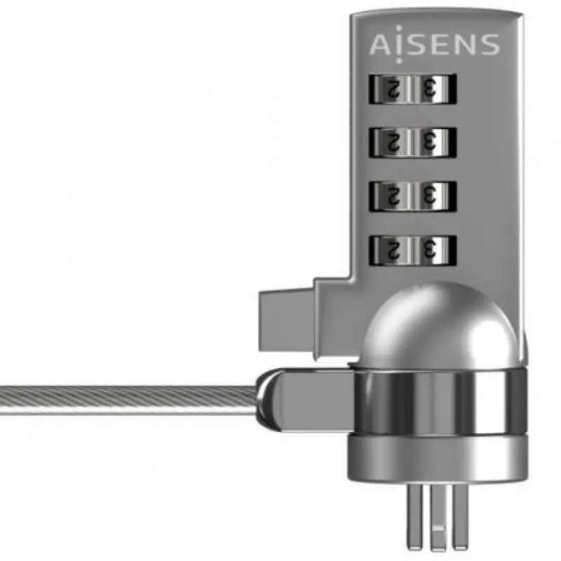 Cable de Seguridad para Portátiles Aisens ASLK-D40N01-SL/ 1.5m Cable de Seguridad para Portátiles Aisens ASLK-D40N01-SL/ 1.5m