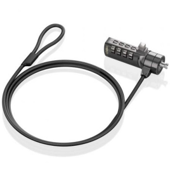 Cable de Seguridad para Portátiles Aisens ASLK-D40N03-BK/ 1.5m Cable de Seguridad para Portátiles Aisens ASLK-D40N03-BK/ 1.5m