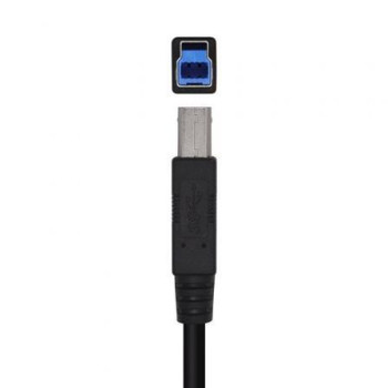 Cable USB 3.0 Impresora Aisens A105-0444/ USB Tipo-B Macho - USB Macho/ 2m/ Negro