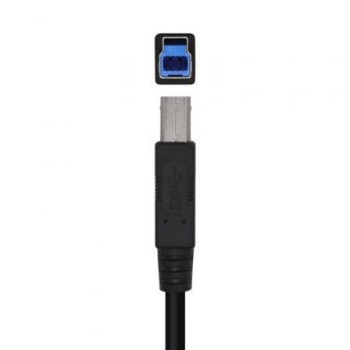 Cable USB 3.0 Impresora Aisens A105-0445/ USB Tipo-B Macho - USB Macho/ 3m/ Negro