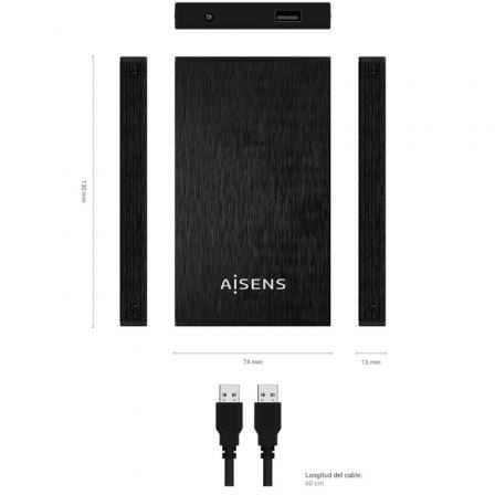 Caja Externa para Disco Duro de 2.5' Aisens ASE-2523B/ USB 3.0 Caja Externa para Disco Duro de 2.5' Aisens ASE-2523B/ USB 3.0
