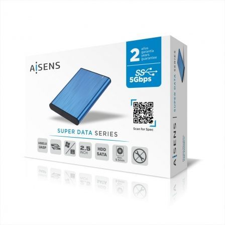 Caja Externa para Disco Duro de 2.5' Aisens ASE-2525BLU/ USB 3.1/ Sin tornillos Caja Externa para Disco Duro de 2.5' Aisens ASE-2525BLU/ USB 3.1/ Sin tornillos