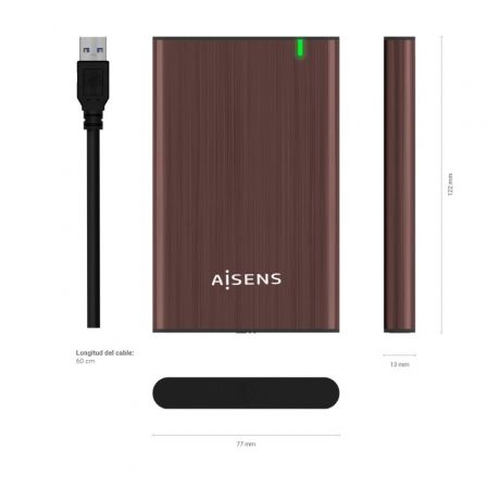 Caja Externa para Disco Duro de 2.5' Aisens ASE-2525BWN/ USB 3.0/ Sin tornillos Caja Externa para Disco Duro de 2.5' Aisens ASE-2525BWN/ USB 3.0/ Sin tornillos