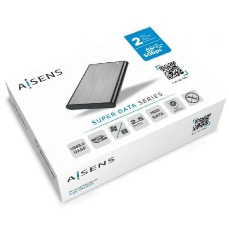 Caja Externa para Disco Duro de 2.5' Aisens ASE-2525GR/ USB 3.1/ Sin tornillos Caja Externa para Disco Duro de 2.5' Aisens ASE-2525GR/ USB 3.1/ Sin tornillos