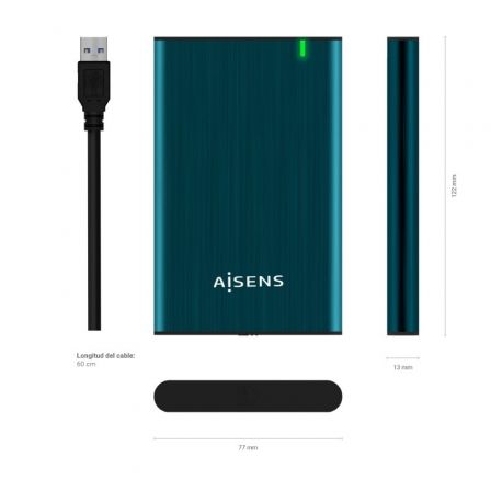 Caja Externa para Disco Duro de 2.5' Aisens ASE-2525PB/ USB 3.0/ Sin tornillos Caja Externa para Disco Duro de 2.5' Aisens ASE-2525PB/ USB 3.0/ Sin tornillos