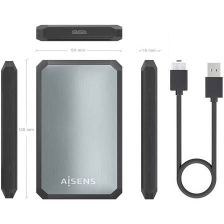 Caja Externa para Disco Duro de 2.5' Aisens ASE-2529B/ USB 3.1/ Sin tornillos Caja Externa para Disco Duro de 2.5' Aisens ASE-2529B/ USB 3.1/ Sin tornillos