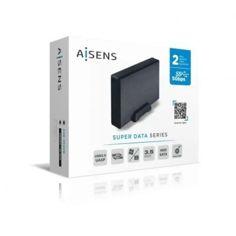Caja Externa para Disco Duro de 3.5' Aisens ASE-3530B/ USB 3.1 Caja Externa para Disco Duro de 3.5' Aisens ASE-3530B/ USB 3.1