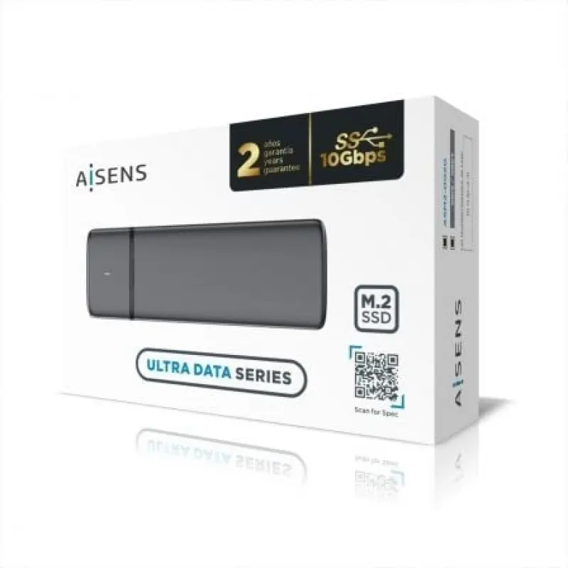 Caja Externa para Disco SSD M.2 SATA/NVMe Aisens ASM2-002G/ USB 3.1/ Sin tornillos Caja Externa para Disco SSD M.2 SATA/NVMe Aisens ASM2-002G/ USB 3.1/ Sin tornillos