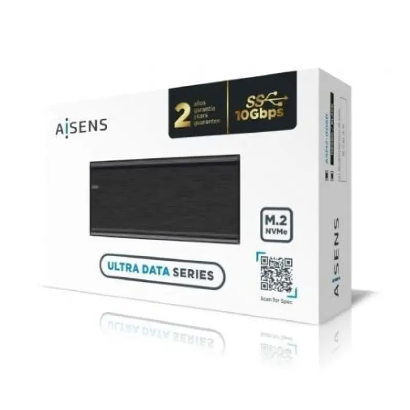 Caja Externa para Disco SSD M.2 NVMe Aisens ASM2-008B/ USB 3.1 Gen2/ Sin Tornillos Caja Externa para Disco SSD M.2 NVMe Aisens ASM2-008B/ USB 3.1 Gen2/ Sin Tornillos