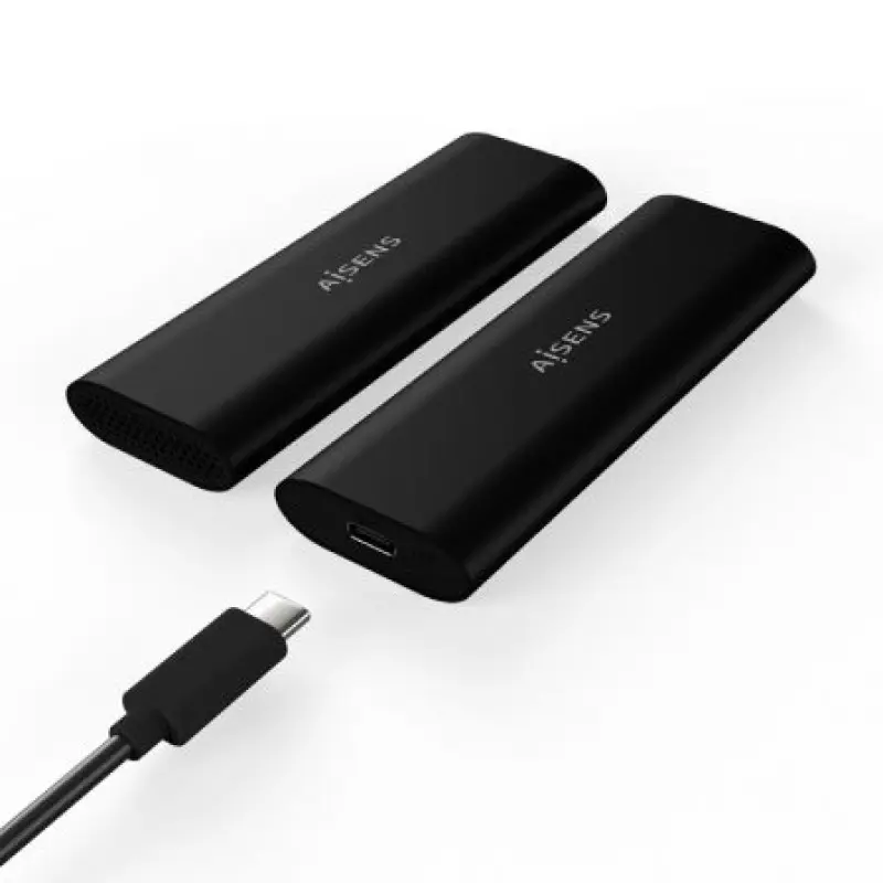Caja Externa para Disco SSD M.2 SATA/NVMe Aisens ASM2-014B/ USB 3.2/ Sin tornillos Caja Externa para Disco SSD M.2 SATA/NVMe Aisens ASM2-014B/ USB 3.2/ Sin tornillos