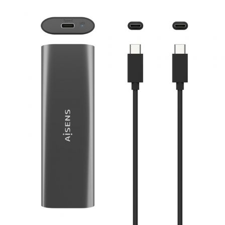 Caja Externa para Disco SSD M.2 SATA/NVMe Aisens ASM2-015GR/ USB 3.1/ Sin tornillos Caja Externa para Disco SSD M.2 SATA/NVMe Aisens ASM2-015GR/ USB 3.1/ Sin tornillos