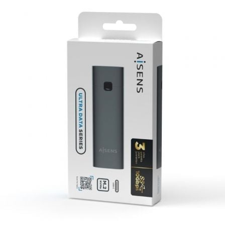 Caja Externa para Disco SSD M.2 NVMe Aisens ASM2-021GR/ USB 3.1 Gen2/ Sin Tornillos Caja Externa para Disco SSD M.2 NVMe Aisens ASM2-021GR/ USB 3.1 Gen2/ Sin Tornillos